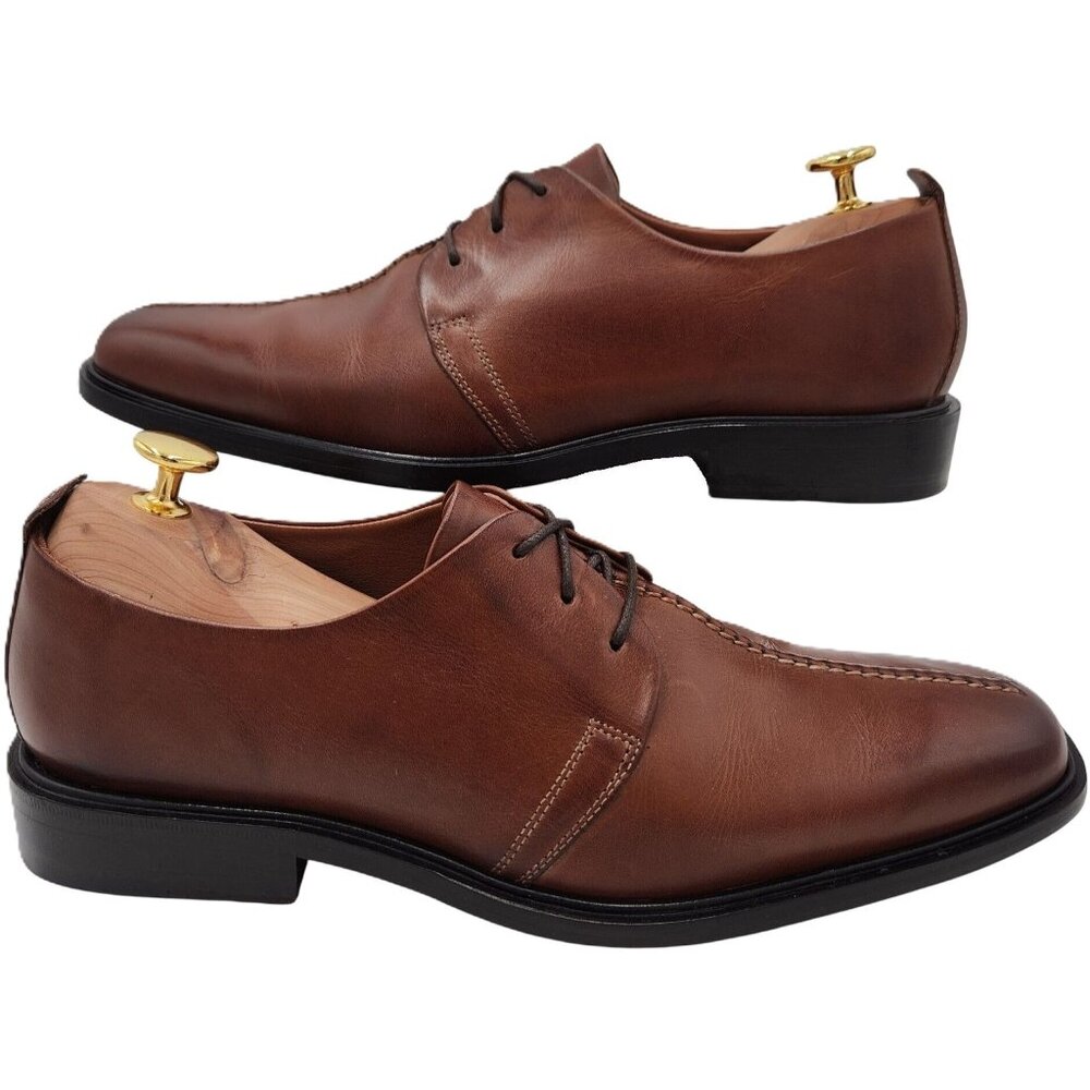 Cole Haan Beckett II Brown Leather Split-toe Derby Blucher Dress Shoes Mens 8.5M - Picture 4 of 13